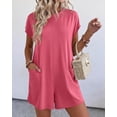 thumbnail image 3 of BTFBM Rompers for Women Summer Casual Dressy One Piece Shorts Tshirt Pants Jumpsuit Beach Vacation Clothes Outfit, 3 of 9