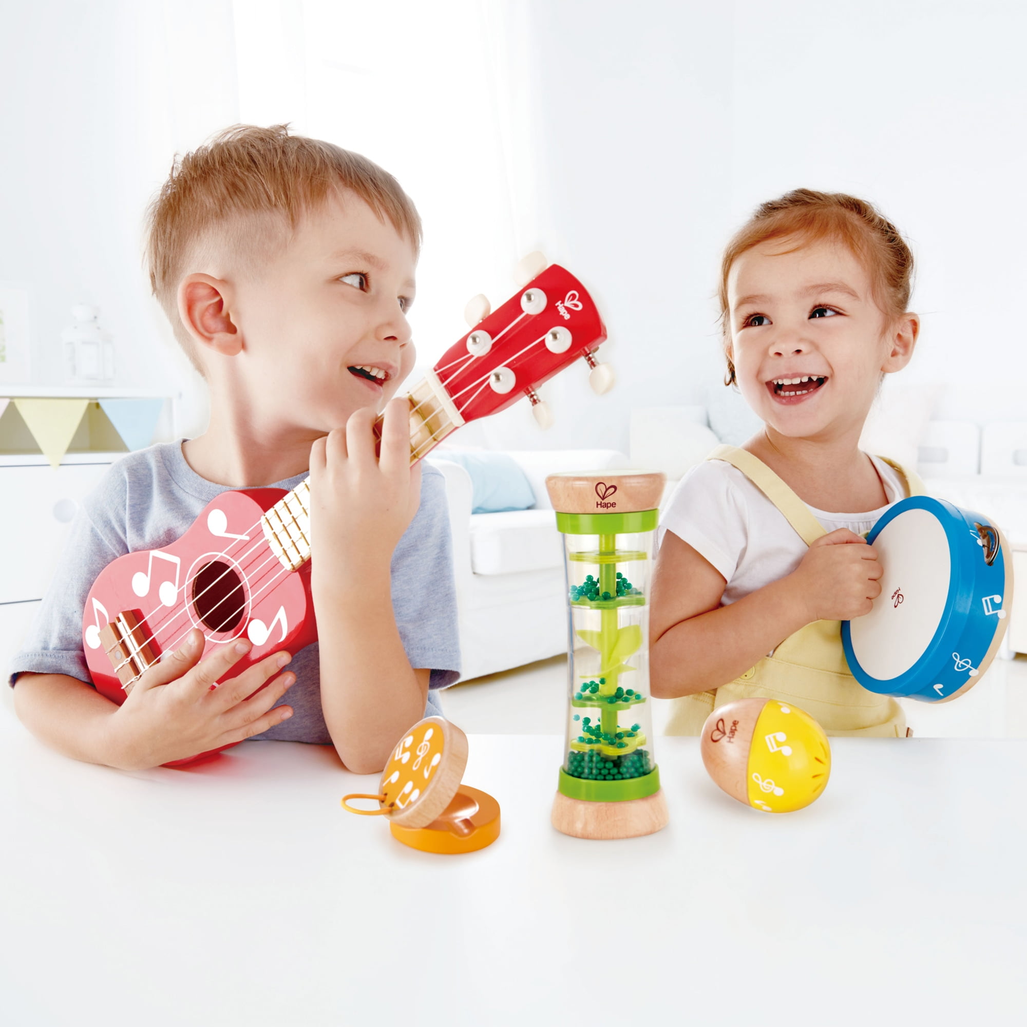 Hape Mini Band Wooden Instrument Set for Toddlers & Kids, 5 Pieces