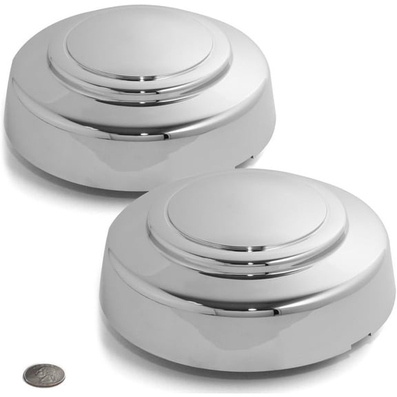 Fuel Rider Set of 2 Chrome ABS Center Caps Compatible with 1994-1999 Ford F-250, 1994-1997 Ford F-350, 1997 Ford F-250 HD Front Pair Only