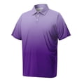 thumbnail image 4 of Zimjoy Polo Shirts for Men Big and Tall Quick Dry Loose Fit Gradient Short Sleeve Polo Shirt Golf Work Casual Athletic Top Purple XL, 4 of 6
