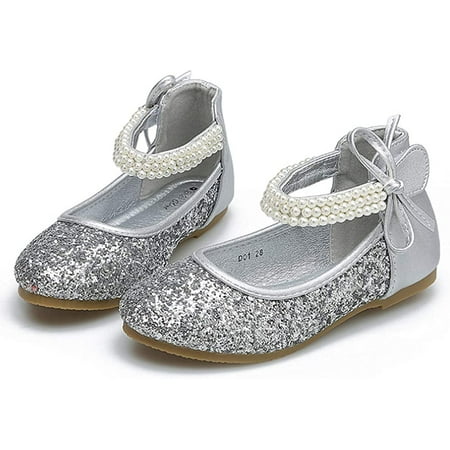

Girl s Princess Dress Shoes Ankle Strap Glitter Ballet Flats (Toddler/Little Kid)