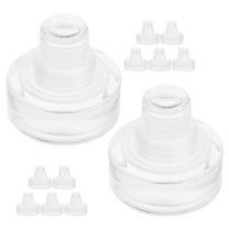 MERRYHAPY T-Shaped Glass and Silicone Bottle Stoppers, Transparent Airtight Seal Caps for Wine and Beverage Bottles