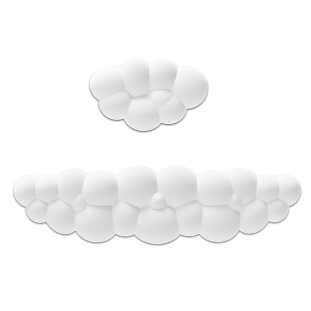 Kit Almohadillas para ReposamuñEcas Cloud, ReposamuñEcas para Teclado, ReposamuñEcas RatóN, ReposamuñEcas Espuma ViscoeláStica para Teclado y RatóN, Antideslizante, Color