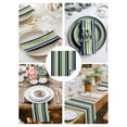 thumbnail image 3 of Navy Blue Green Striped Cloth Napkins Set of 6 Reusable Dinner Napkins, Modern Minimalist Ombre Lines Cocktail Napkin Washable Table Napkins for Wedding/Holiday Party/Baby Shower 20"x20", 3 of 7