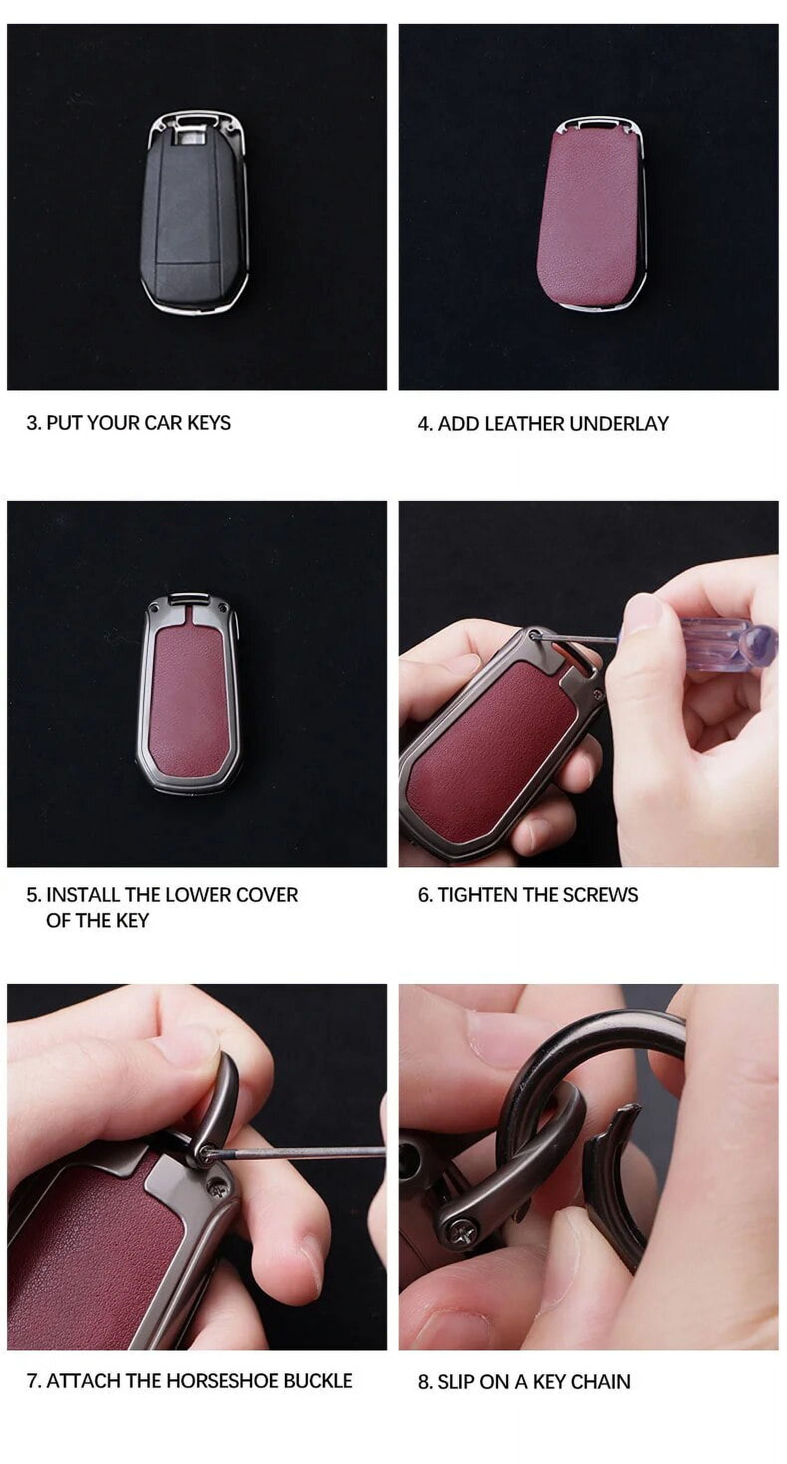 Ontto Étui De Clé De Voiture En Cuir Pour Mazda 2 3 5 6 CX-3 CX-4 CX-5 CX-7 CX-9 Atenza Axela MX5 - En Métal - Marron