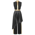 thumbnail image 2 of Choomomo Robe de Danse Sans Manches Ourlet Asymétrique Maxi Robe avec Pantalon Ample Ensemble Noir TG, 2 of 7
