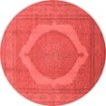 thumbnail image 1 of Ahgly Company Indoor Round Medallion Red French Area Rugs, 8' Round, 1 of 4