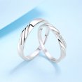 thumbnail image 3 of Anillo de moissanita de plata esterlina 925 Un par de anillos de amantes de Mozius El anillo no se desvanece fácilmente, es simple y versátil, 3 of 5