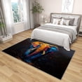 thumbnail image 4 of 4x5 Rug, Elephant Rug, African Wild Animal Rugs for Living Room Bedroom, Colorful Oil Painting Carpet, Washable & Non Slip & Soft Low Pile Large Indoor Area Rug, Elephant Home Decor & Gifts, 4 of 7