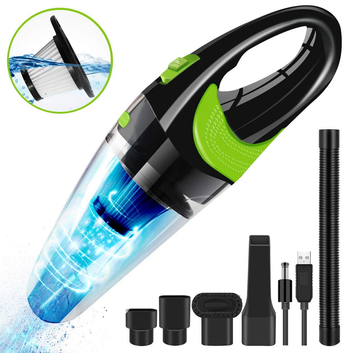 Novashion Handheld Vacuum Cleaner, Cordless Car Vacuum Cleaner with USB Charging, 120W 6500PA