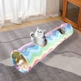 thumbnail image 4 of Cat Tunnel Play Tube with Interactive Toys for Small Indoor Adventure and Exercise Activity, 4 of 4