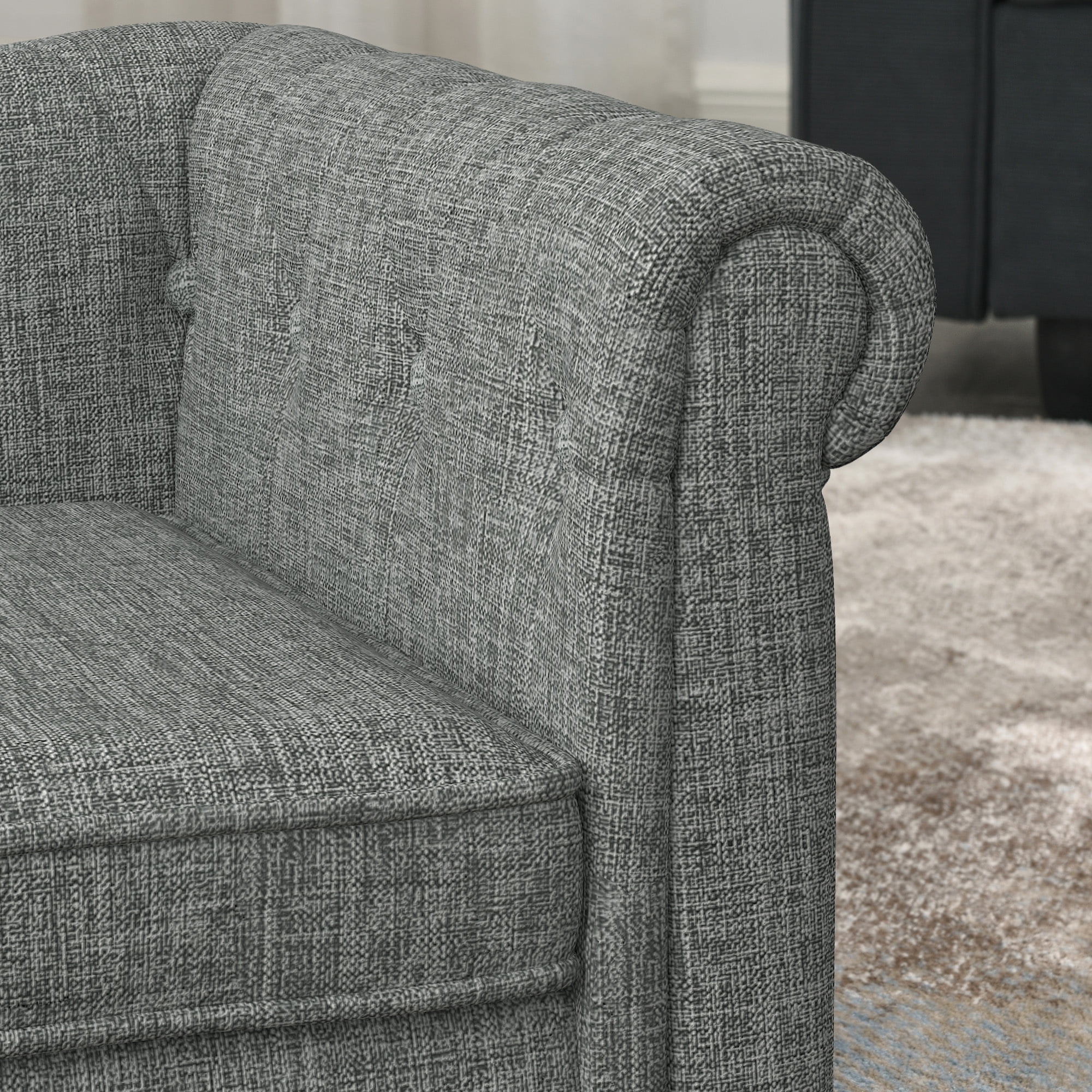 Jopath Dog Sofa, Durable Elevated Dog Sofa Bed Fashionable Linen Fabric Rectangular Pet Bed for Small and Medium-Sized Dogs Light Grey