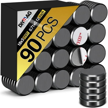 DIYMAG Small Round Circle Refrigerator Magnets (90 Count)