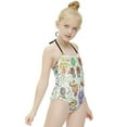 thumbnail image 5 of Animal Crossing Girls One Piece Swimsuits Quick Dry Bathing Suit Swimwear Swimming Suit 12-14Y(170cm), 5 of 8
