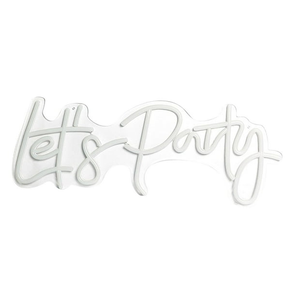 Letrero luminoso con letras LED, decoración artística, lámpara de noche alimentada por USB, reutilizable con control remoto Blanco