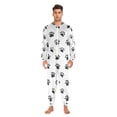 thumbnail image 3 of FORMRS Onesies Pajama for Adults Unisex Hoodie Winter Jumpsuit One Piece Sleepwear, Sizes S-2XL, Black Cartoon Cat Paw, 3 of 7