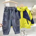 thumbnail image 6 of NIEWTR Boys Jeans Straight Wide Leg Denim Trousers Comfortable Playwear Spring Loose Casual Big Youth Kids Pants, 6 of 9
