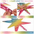 thumbnail image 3 of Set de 8 globos estrella arcoíris Wrbin de 27" y 22", 3 of 7