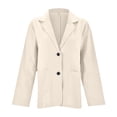 thumbnail image 6 of Baberdicy Women's Linen Blazer Jacket Lightweight Linen Suit Jacket for Women - Casual Long Sleeve Open Front Blazer - Spring Summer Office Coat (S-XXL) (Beige | L), 6 of 9