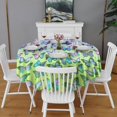 thumbnail image 2 of Gradient Color Butterfly Pattern Round Tablecloth 60"x60",Wrinkle Wipeable Table Cloth for Kitchen Dining Room Picnic Patio Party, 2 of 6