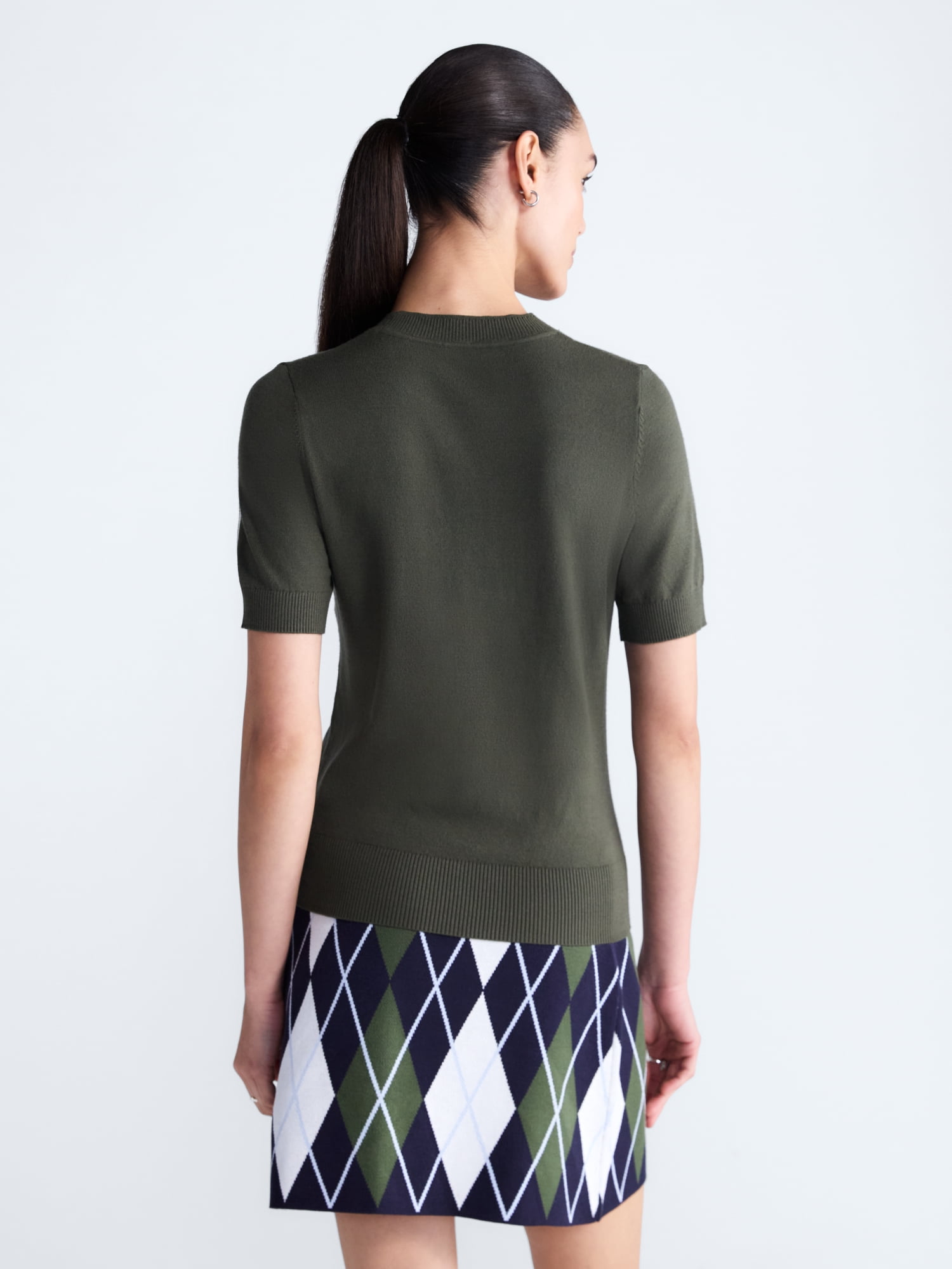 Free Assembly Women's and Women's Plus Embellished Cozy Yarn Sweater with Short Sleeves, Sizes XS-4X
