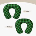 thumbnail image 3 of KLL Buffalo Plaid Green Black Pattern Memory Foam Cervical Neck Pillow Versatile U-Shaped Pillows for Home/Office/Camping/Travelling/Soft Washable Cover, 3 of 8
