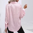 thumbnail image 5 of SXcggal Women's Fashion Casual Leopard Print Color Ding Shirt Women's Satin Imitation Silk Drape Long Sleeve Shirt Comfortable Casual Elegan Fashionable Women's T Shirts, 5 of 6