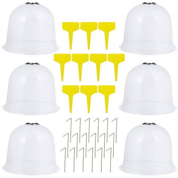 6pcs Plastic Garden Cloche Cover with Pegs & Labels