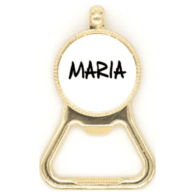 Special Handwriting English Name MARIA Beer Bottle Cap Opener Stainless Steel Key Chain