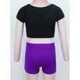 thumbnail image 7 of iiniim Kids Girls Two Piece Sports Active Outfits Short Sleeves Tops with Bottoms Set Gymnastic Dancewear, 7 of 7