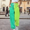 thumbnail image 2 of Baberdicy Sweatpants Women Womens Drawstring Waist Slant Pocket Sweatpants Girl Casual Pants, C-Mint Green, 2 of 4