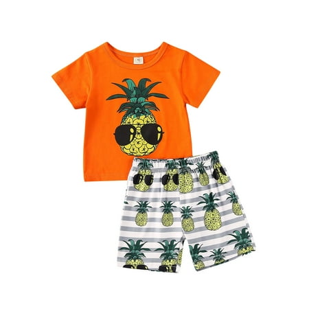 

Hirigin Baby Boys Pineapple T-Shirt Shorts Summer Outfits