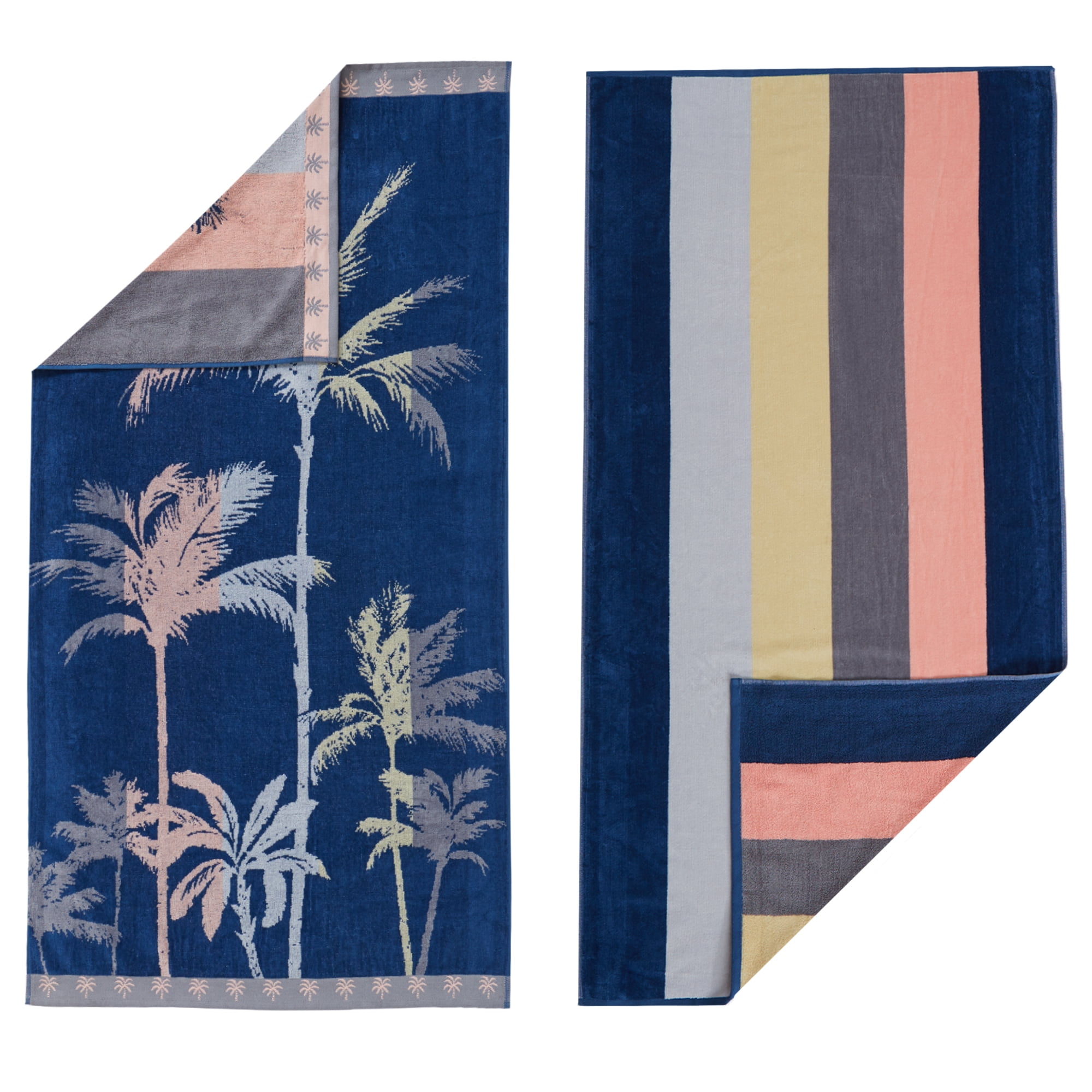 Great Bay Home Cotton Printed 2Pack Beach Towel (2 Pack 30" x 60