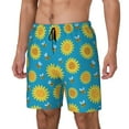 thumbnail image 2 of Fotbe Bee Sunflower Men’s Swim Trunks Quick Dry Swim Shorts Board Shorts with Mesh Lining-XX-Large, 2 of 9