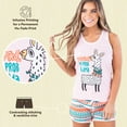 thumbnail image 6 of LazyOne Matching Pajamas for Women, Cute Pajama Shorts and Tank Top Set (No Probllama, Small), 6 of 7
