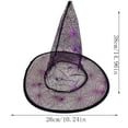 thumbnail image 2 of Darzheoy Halloween Witch Hats for Women, Sharp Pointed Lace Veils Witch Hats, Halloween Accessories Party Decoration Props, 2 of 7