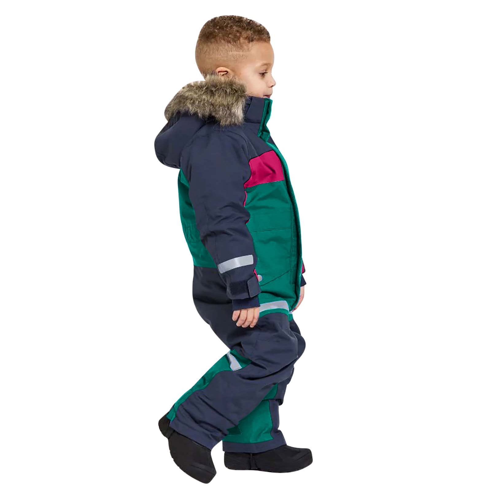 TEAJOPSUU Boy's Girl's Snow Suit Infant Toddler Baby Skisuit One Piece Waterproof Insulated Winter Jumpsuit Coveralls 1-15 Years B-Green