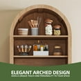 thumbnail image 5 of Uforic Arched Kitchen Pantry Cabinet, 73" Tall Farmhouse Wood Pantry Shelves with Charging Station, Wood, 5 of 9