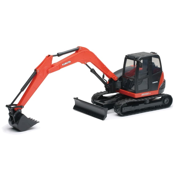 Excavadora New Ray Kubota KX080-4 escala 1/18 para niños mayores de 8 años