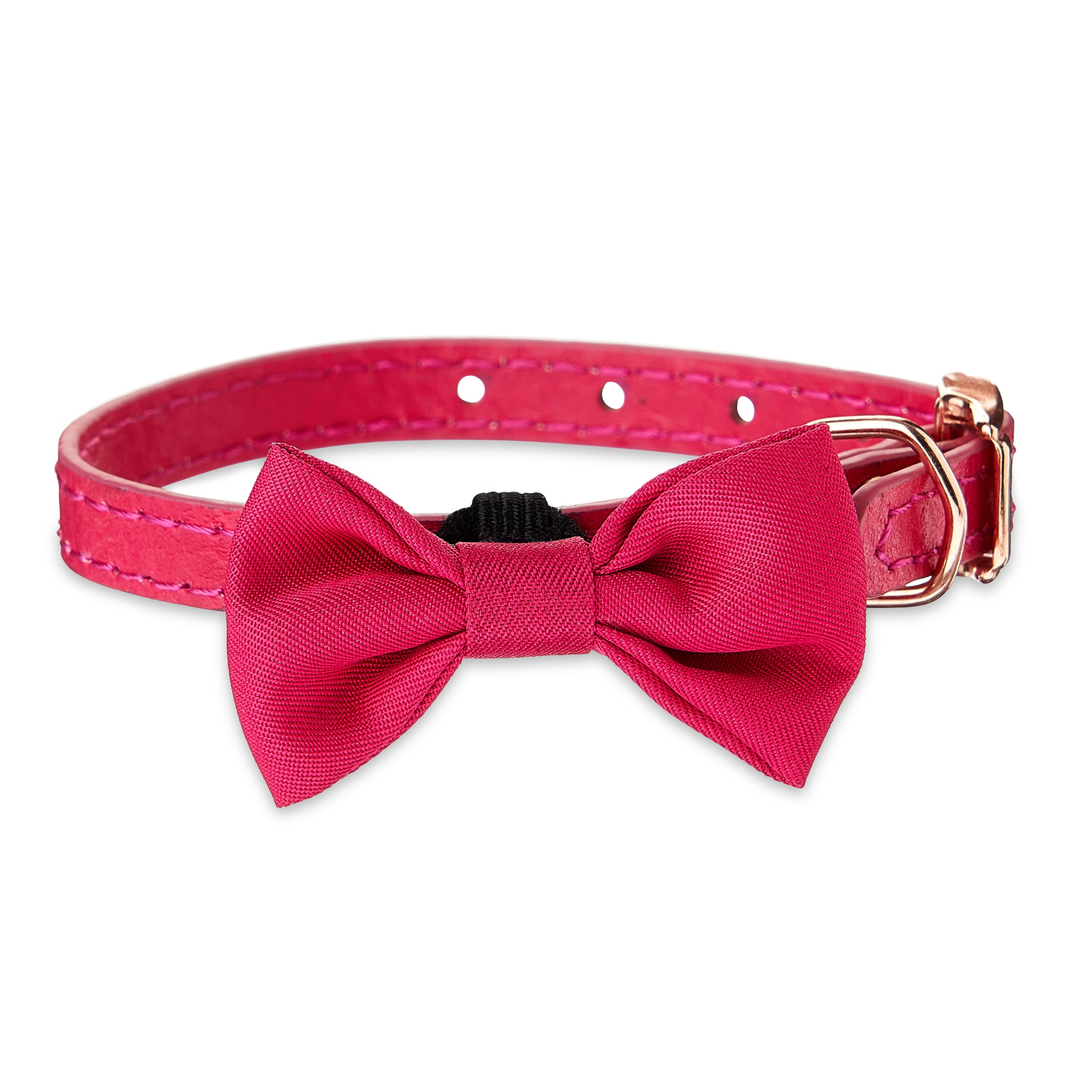 Vibrant Life Premium PU Leather Dog Collar, Pink, XS