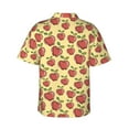 thumbnail image 3 of Uemuo Apple Printed Regular Fit Short Sleeve Casual Hawaiian Shirt for Men,Aloha shirt,Tropical shirt,Floral print shirt,Vacation Beach shirt-X-Large, 3 of 9