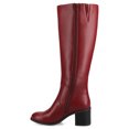 thumbnail image 2 of Journee Womens Romilly Stacked Block Heel Round Toe Boots, 2 of 9
