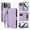 Light Purple, variant on Magnetic Clasp Flip Stand Case for iPhone 16 Pro Max with Lanyard 5-Card Holder  Butterfly Flower Multi-card Zipper Wallet Leather Phone Case,Dark Purple,For iPhone 16 Pro Max