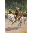 thumbnail image 2 of Remington, Frederic 23x32 Black Ornate Wood Framed with Double Matting Museum Art Print Titled - Gentleman Rider on the Paseo de la Reforma, 2 of 4