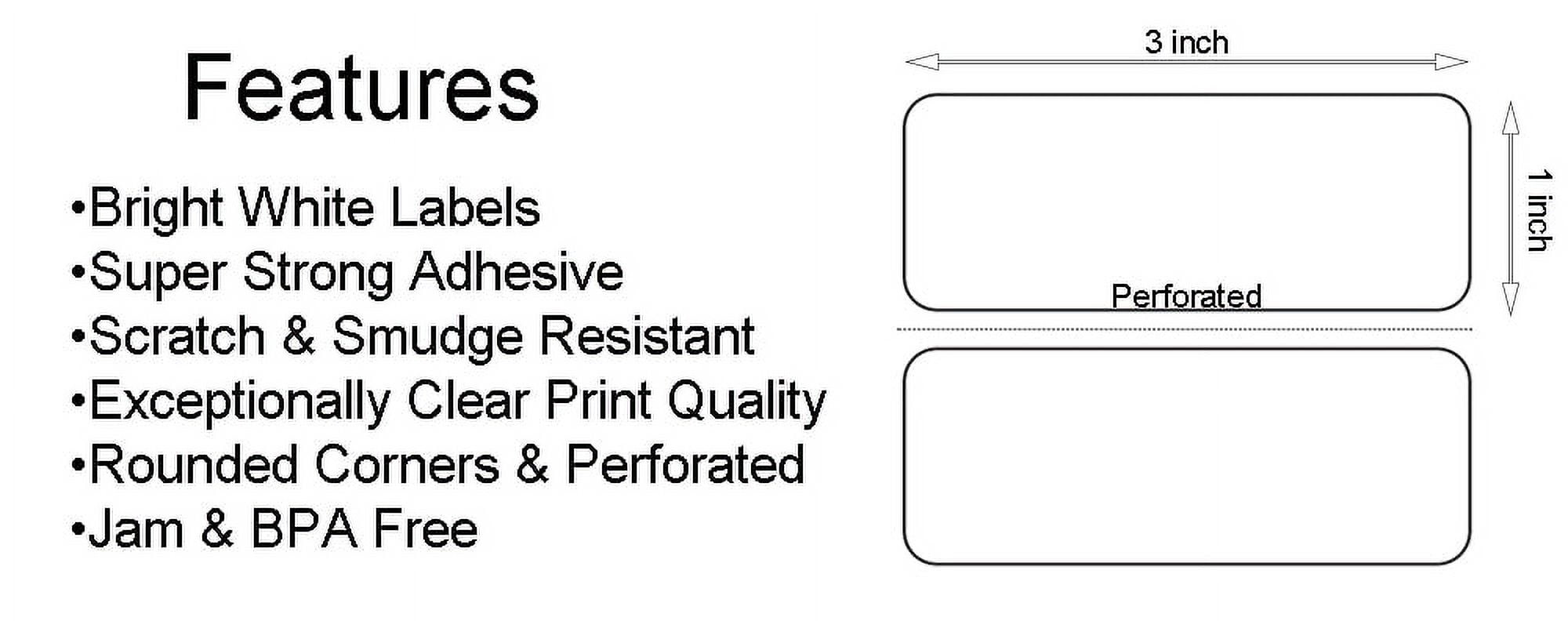 Nextphase Packaging Direct Thermal Labels - 3" x 1" - Perforated UPC Barcode FBA Address Labels with Premium Adhesive, Compatible with Zebra & Rollo Label Printers