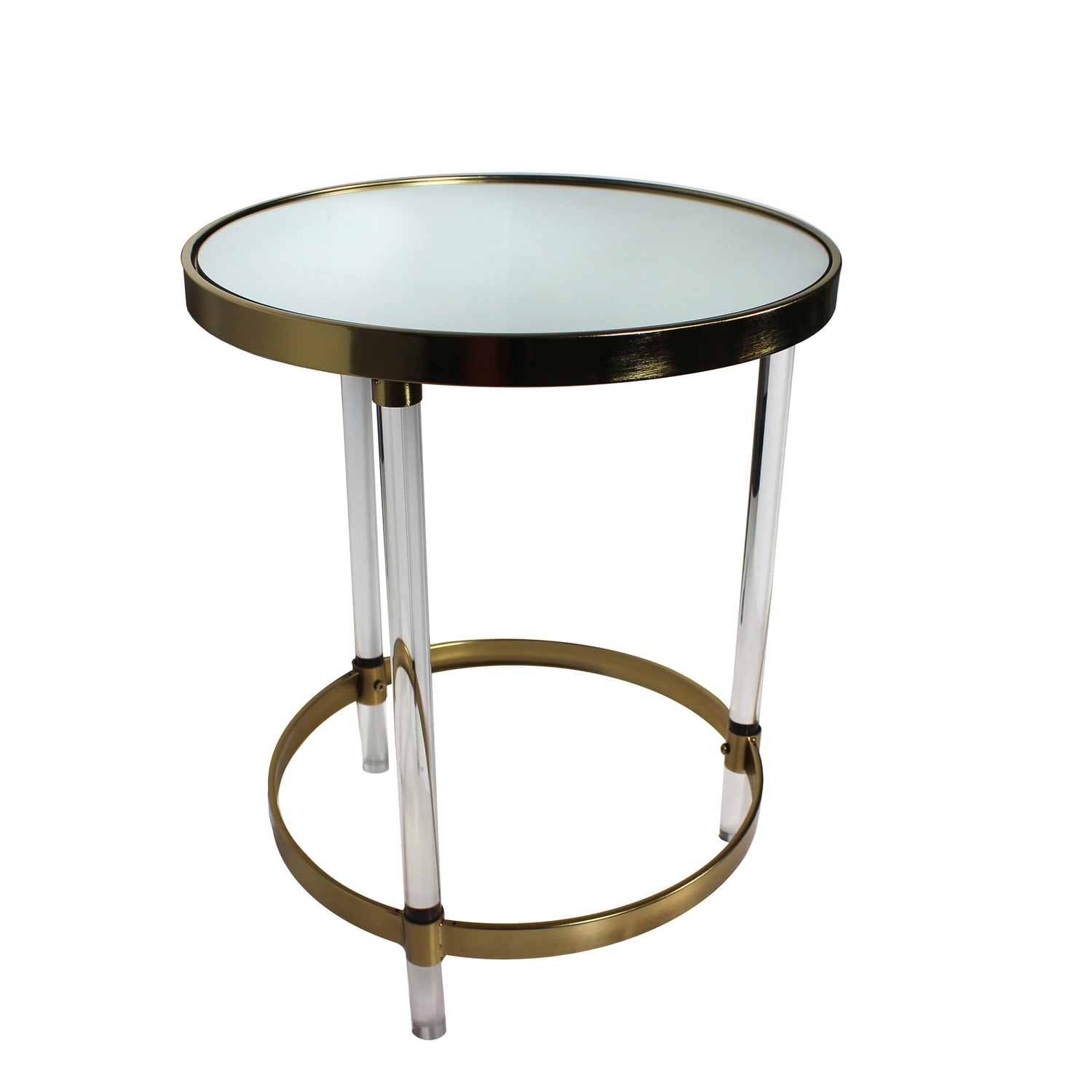 Urban Designs Weston Gold Round Accent Table