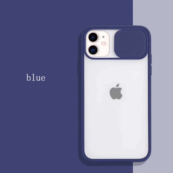 Camera Lens Slide Protection iPhone 11 Pro Case (Blue) Transparent Shockproof and Scratch Resistant Protection Cover