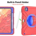 thumbnail image 5 of Dteck Case for iPad Pro 11 inch 2024,Heavy Duty Silicone Case 3-Layer Protection Shockproof Kickstand Cover with Pencil Holder/Hand Strap/Shoulder Strap for iPad Pro 11-in. (M4) 2024,Red+Blue, 5 of 9