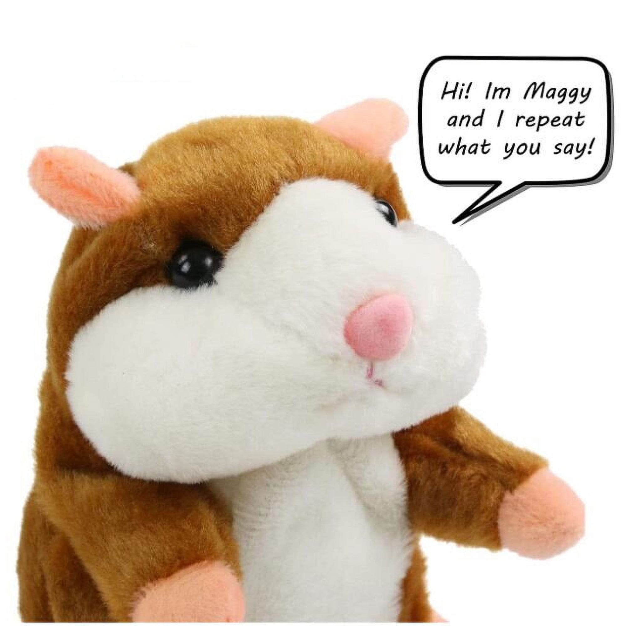 Artrylin Talking Hamster Toy . Repeats What You say! Interactive plush toy, educational and speech therapy toy.