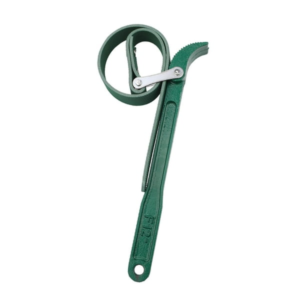 Llave de correa para filtro Llave para filtro de motor Abridor de filtro Mango de acero con alto contenido de carbono Con cinturón de 12 pulgadas